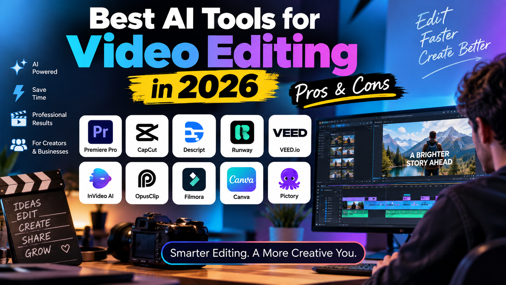 5 Best Ai tools for video editing in 2026